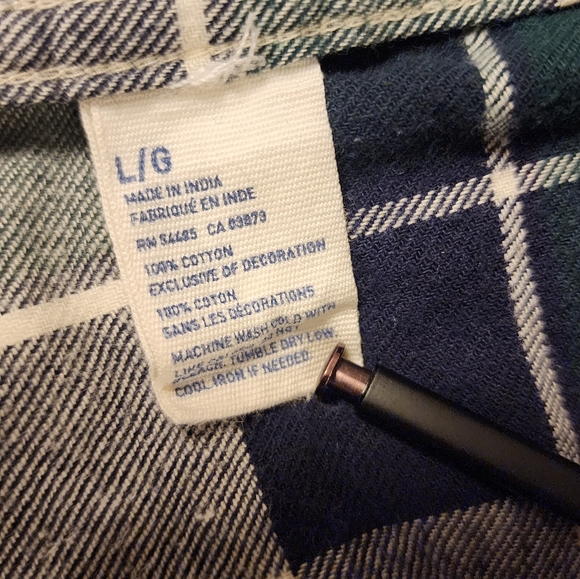 American eagle men’s plaid flannel button up shirt size small - Picture 7 of 9